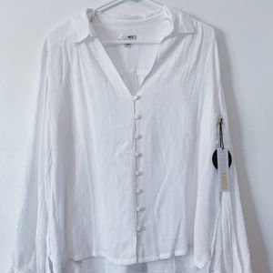 NWT Amuse Society White Button Down Blouse